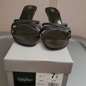 Mossimo Glitter slip on heeled sandals